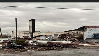 Shop Flattened in Tornado
